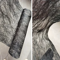 Black Woven Net Fabric for DIY Fashion Dyeing Originality Wedding Celebration Stage Background Decorate Cloth Fabrics