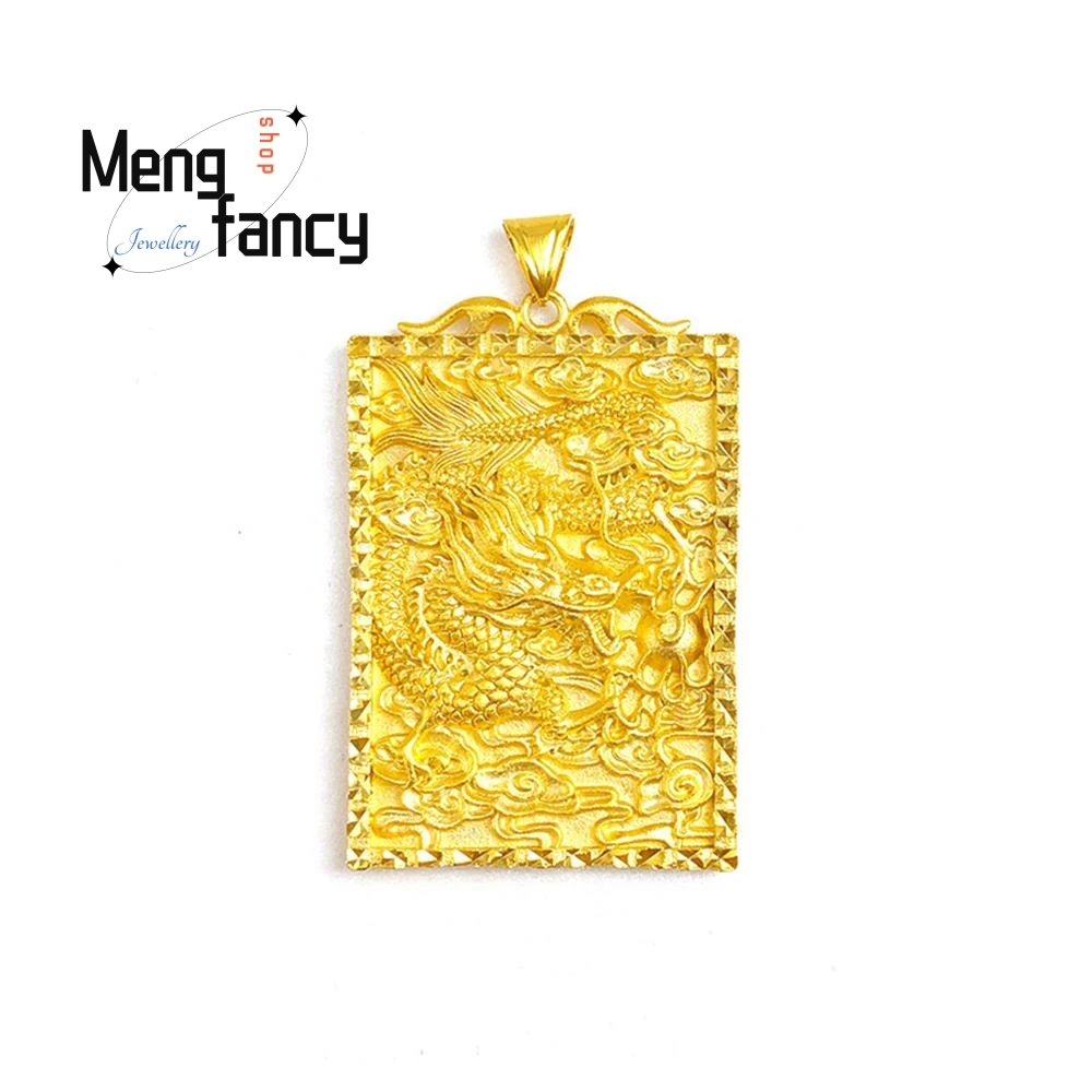 Vietnamese Sand Gold Martial God of Wealth Guan Gong Zodiac Dragons Soar Across the Four Seas Pendant High-grade Fashion Jewelry view 6