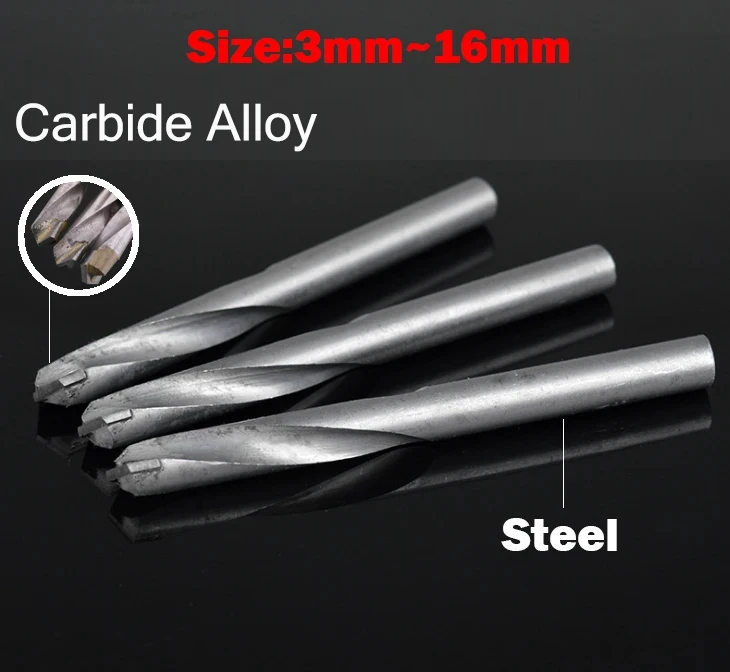 10mm 11mm 12mm 13mm 14mm Metallo non ferroso Calcestruzzo YG8 Acciaio al carburo Lega dura Punta in metallo duro Gambo dritto Punta elicoidale