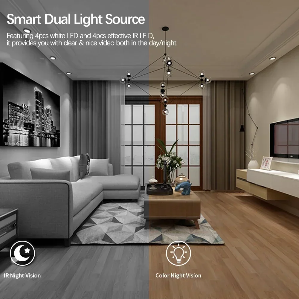 2.4G WiFi IP Camera Indoor 5MP Wireless Security Surveillance Camera Auto Tracking Baby Monitor Full Night Vision Cameras