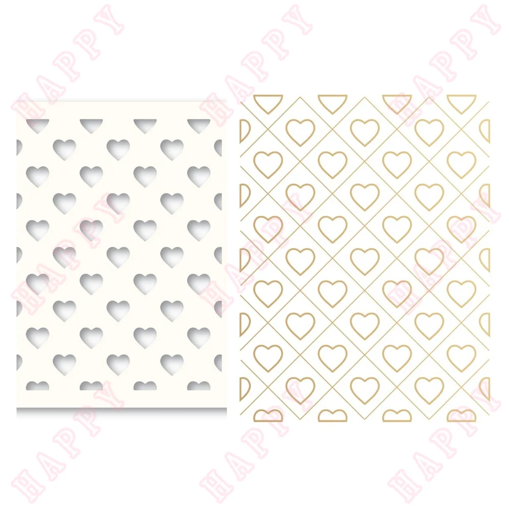 

Metal Cutting Hot Foil Valentine's Day Criss Cross Heart Scrapbook Diary Decoration Paper Craft Embossing Template DIY Handmade