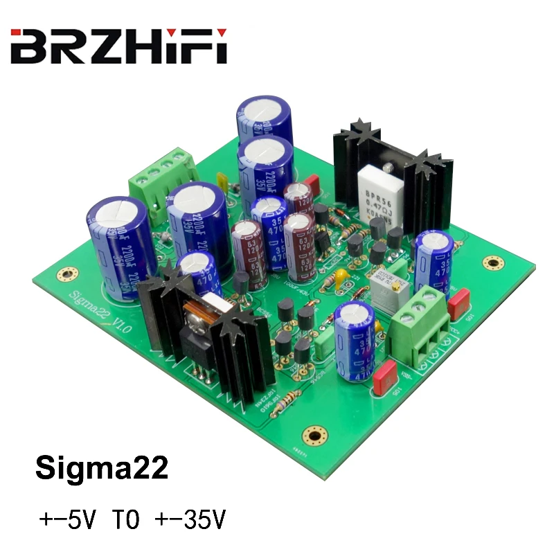 

BRZHIFI Audio DIY Kit Sigma22 Board HiFi Ultra-low uV Noise DC Voltage Regulator Positive and Negative Servo Board