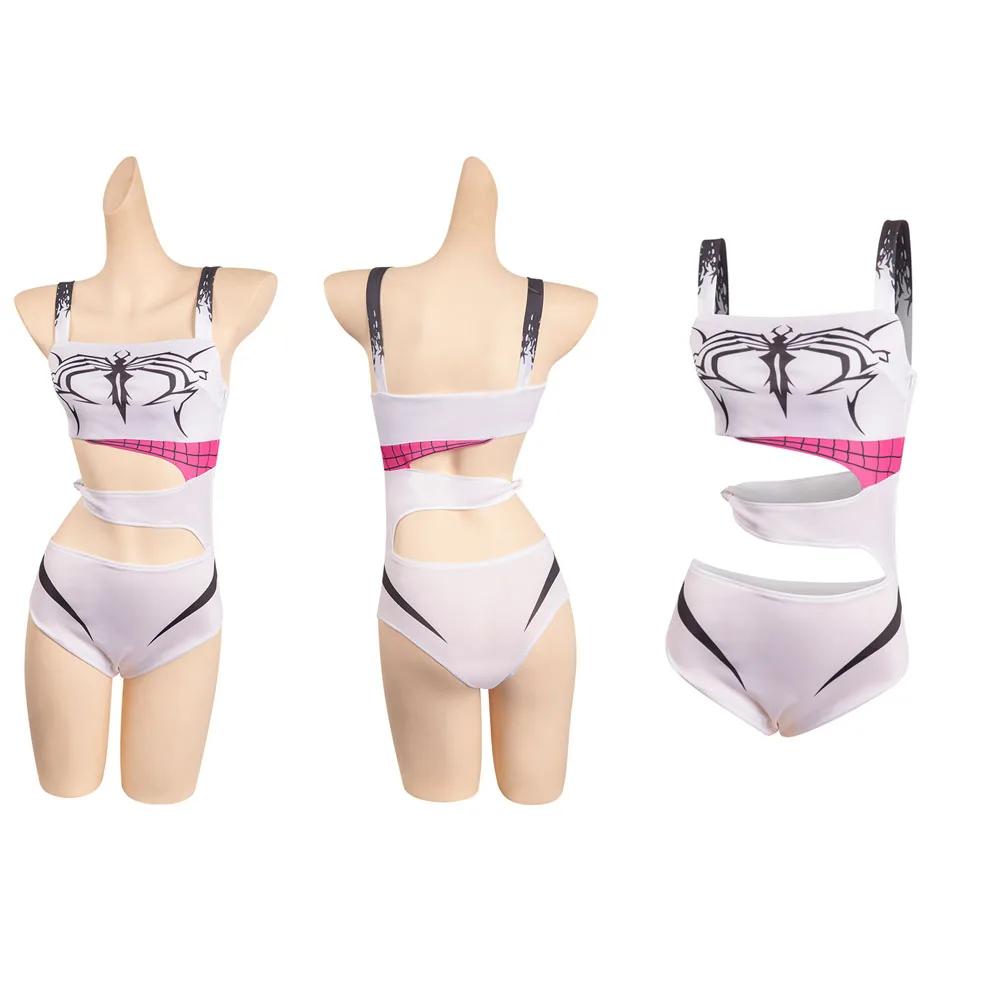 Anime Gwen Cosplay Kostüm Badeanzug weibliche Overall Bodysuit Frauen Bade bekleidung erwachsene Mädchen Halloween Karneval Party Verkleidung Anzüge