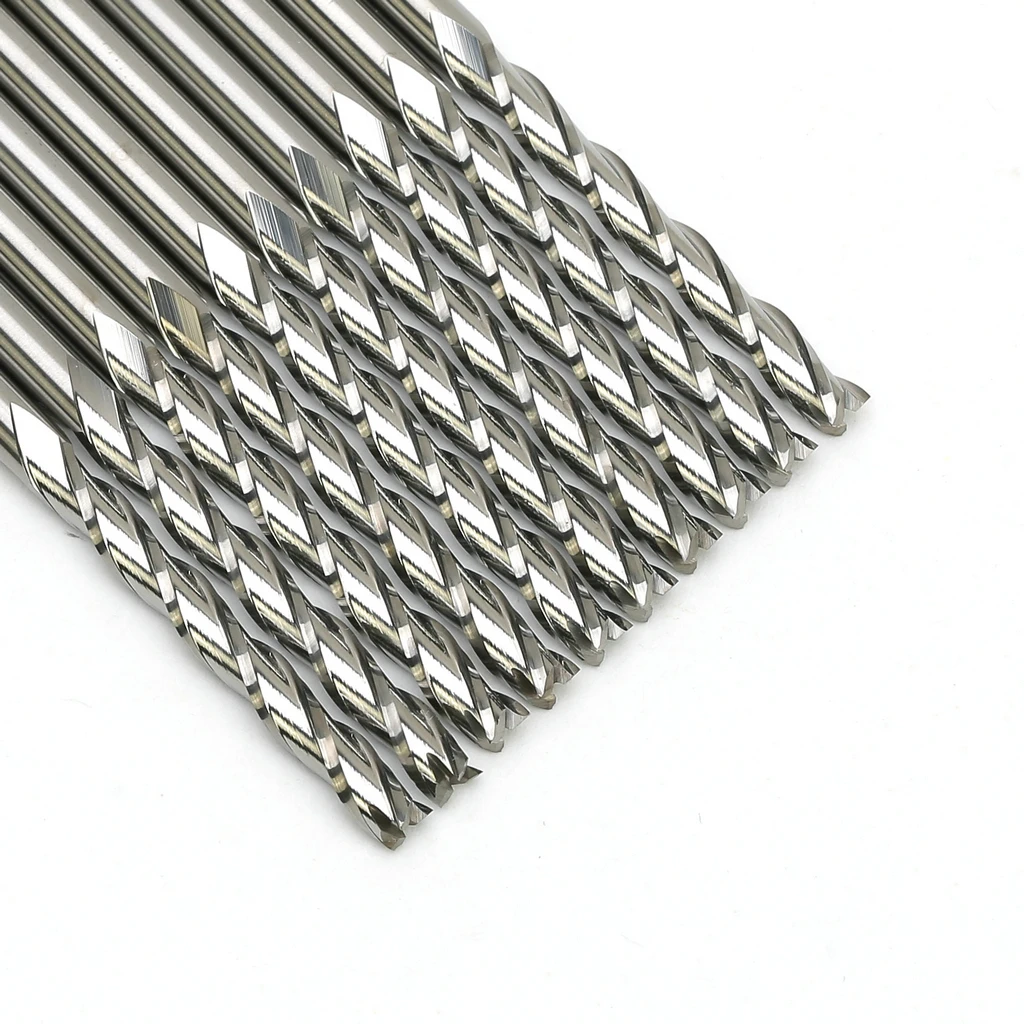 

3,175 мм 3-флейтовый набор твердосплавных фрез, гравировальный станок по дереву, спиральная концевая фреза с ЧПУ, режущие инструменты для деревообработки, МДФ