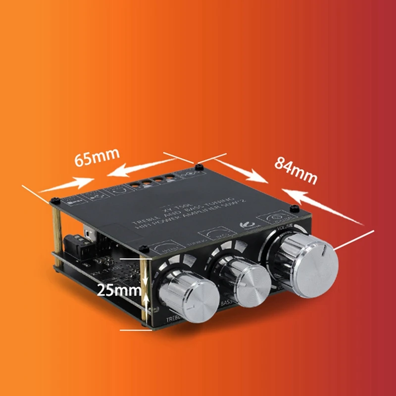 XY-T50L بلوتوث 5.0 جهاز تضخيم الصوت مجلس 2.0 قناة عالية الطاقة الصوت مكبر صوت استيريو مجلس 2X50 واط باس أمبير