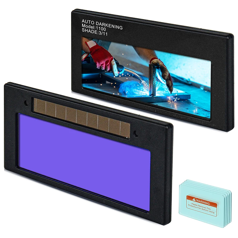 

True Color Auto-Darkening Welding Helmet Filter Lens Shade 9/11/13 PP Material Free 10pcs Protection Sheet Included