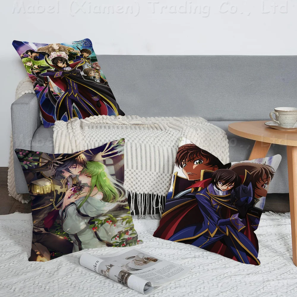 

CODE GEASS Hangyaku No Lelouch Pillowcase Toon Gift Cushion Cover Bedroom Home Sofa Chair Seat Decor Pillow Case