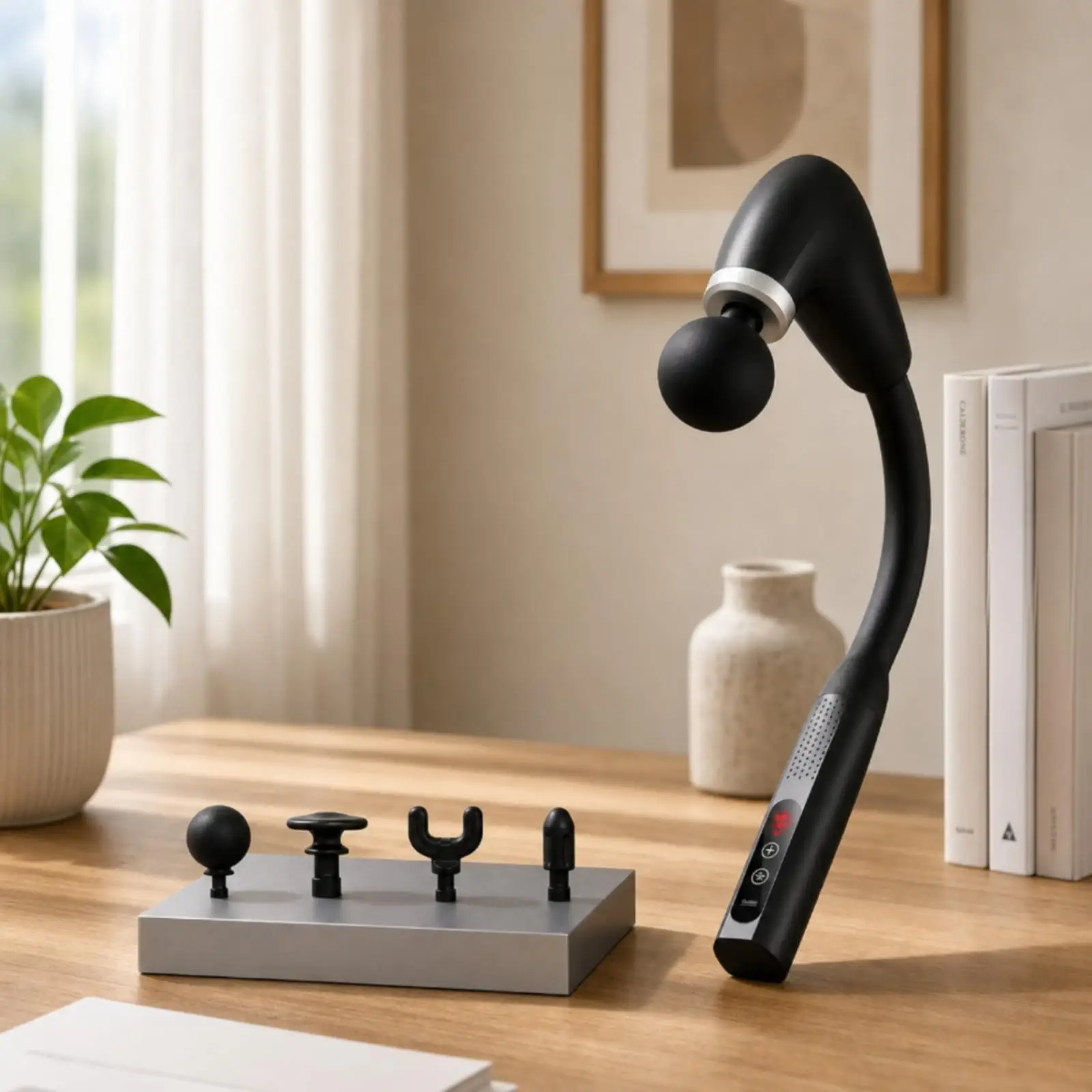 Handheld Percussion Muscle Massage with USB Rechargeable Battery Quiet Motor and Multiple Speed Levels for Post Workout Recovery