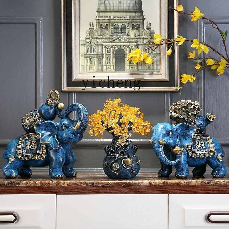 L7-14 elephant ornament lucky living room entrance wine cabinet decoration home decoration