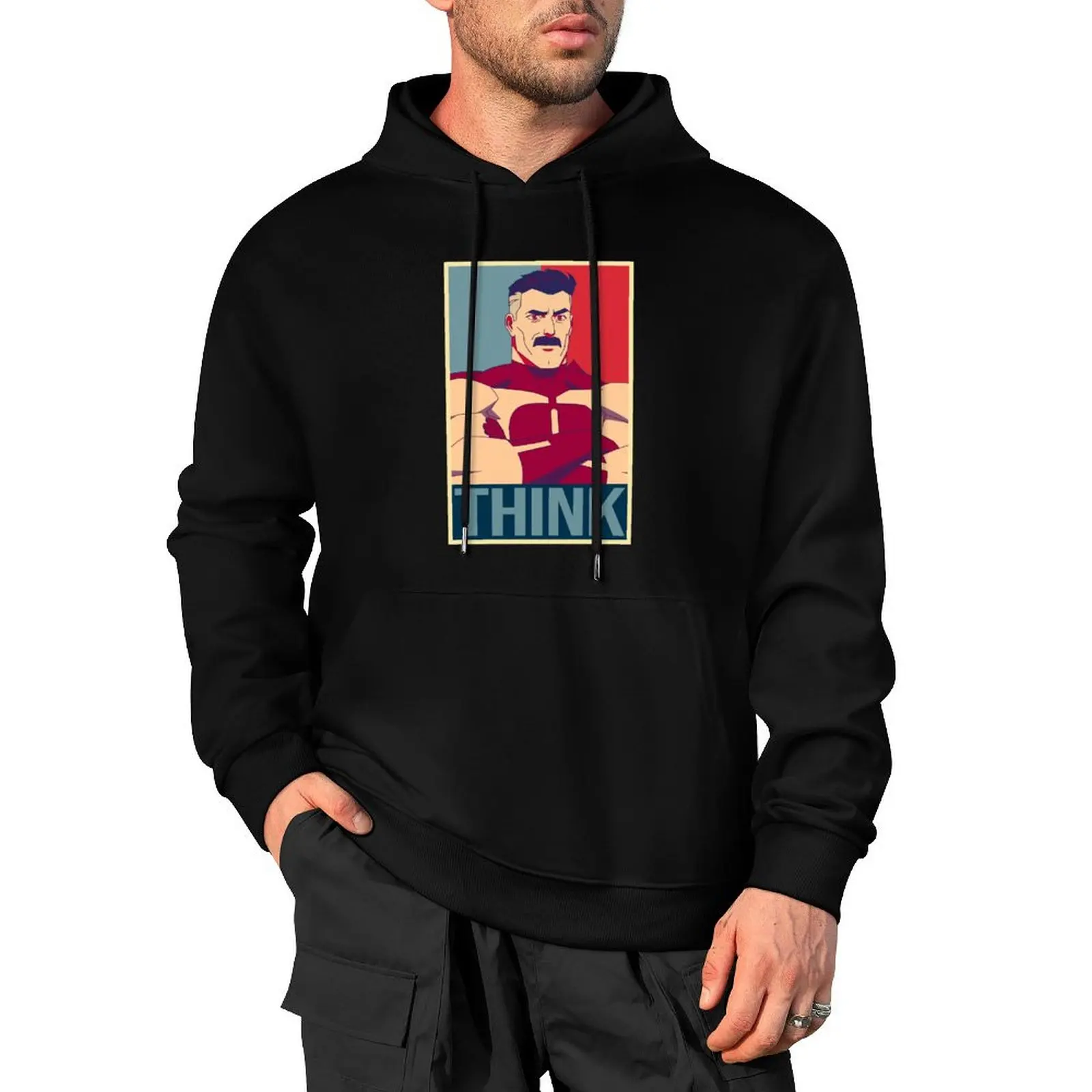 

Omni-Man - Think Poster Pullover Hoodie korean clothes men's winter sweater hoodie oversize