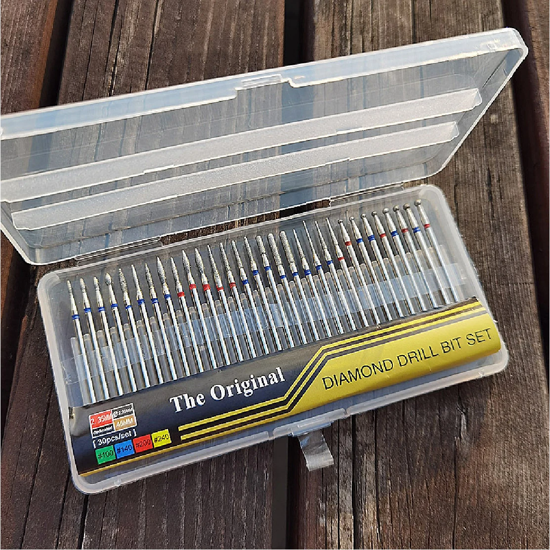 30 unids/set rebabas de diamante broca eneldo para uñas fresa para manicura brocas de molienda accesorios de herramientas de decoración de uñas, sin contaminación del polvo