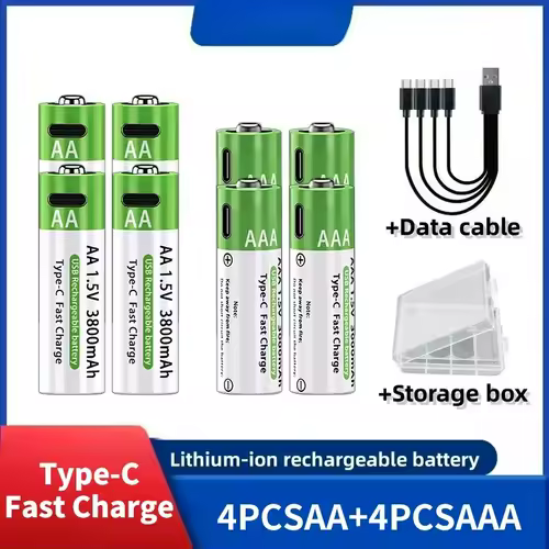 2025NEW Lithium-Ion Battery Type-C Rechargeable High-Capacity Battery AA&AAA Battery For remote control, mouse, electric toys - Image 11