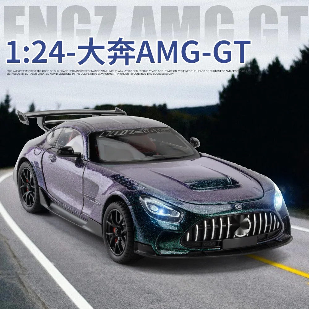 

1:24 AMG-GT Alloy Sports Car Model Ornament Toy Gift Diecast Alloy Car Model Collectible