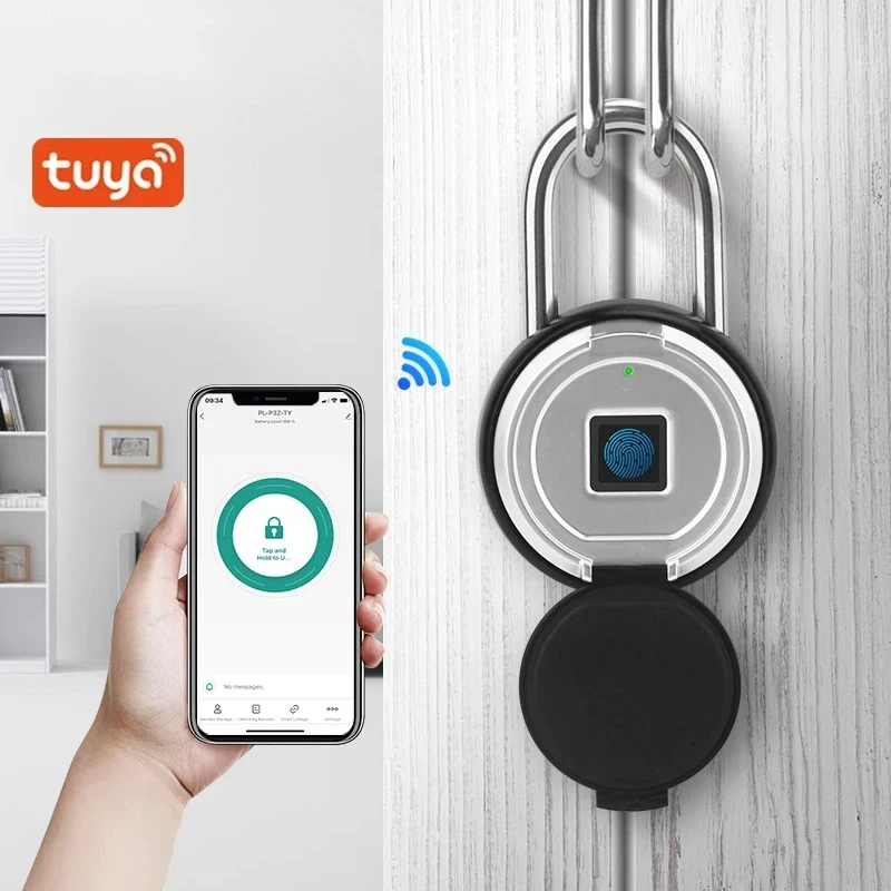 

Smart Lock Bluetooth APP Control IP55 Waterproof Rechargeable for Luggage Gym Office Zinc Alloy Anti Theft Padlock
