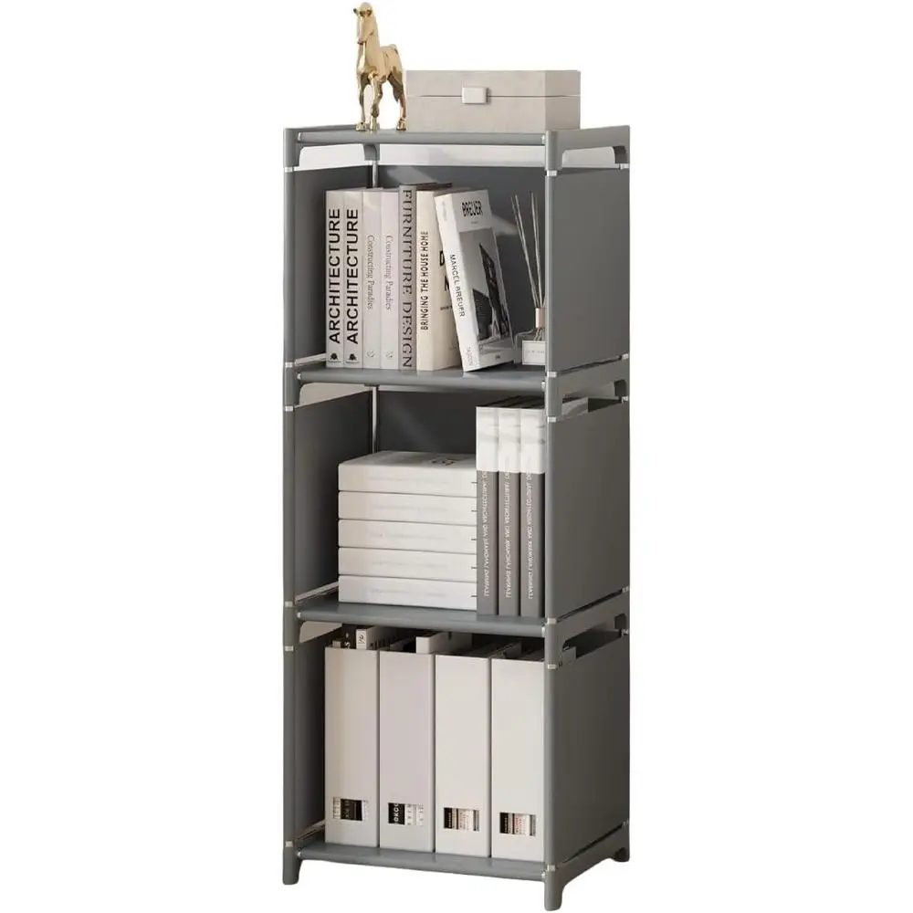 

Компактный 4-ярусный стеллаж-куб для спальни или гардеробной, идеальный компактный книжный шкаф для небольших помещений