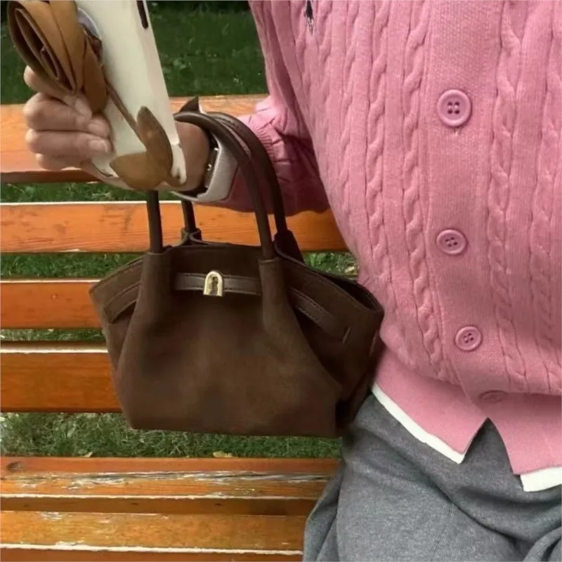 High Quality Sunshine Women's Velvet Dumpling Tote Bag New 2025 Handbag Single Shoulder Slant Cross Body Bag  tasche torebka