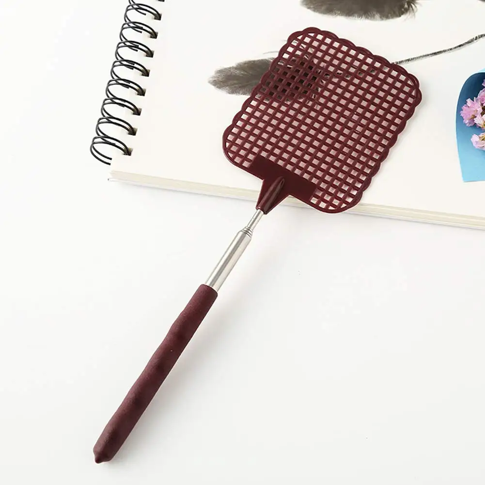 Plastic Flyswatter Adjustable Fly Swatters Telescopic Home Long Handle Flapper Insect Killer Wholesale New