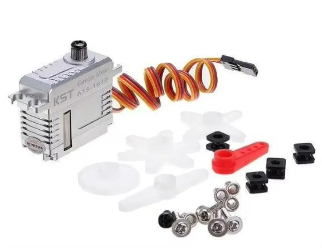 

KST A15-1810 Aluminum Alloy metal Coreless Ultra Torque Mini 8.4V Digital Servo 35.5x15x32.5mm 42G 18Kg Torque 0.10sec PWM TTL