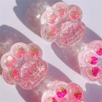Cat Paw Strawberry Squishy Toys Handmade Taba Squeeze Toy Kawaii Squishies Sensory Pinch Toy Stress Relief Fidget Toys