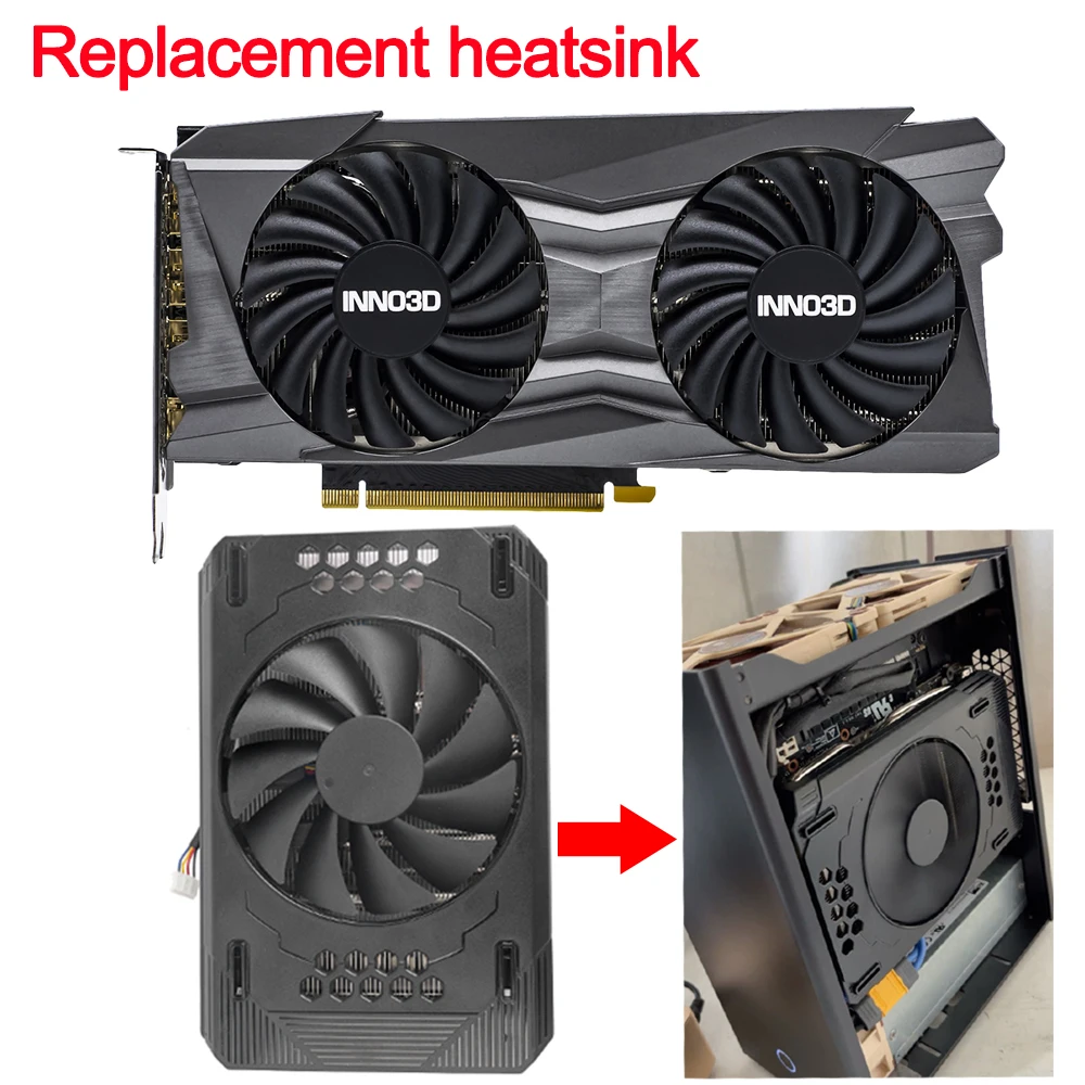 New DIY Replace RTX 3060Ti GPU HeatSink Retrofit For Inno3d RTX 3060 Ti Graphics Card Cooler to put in ITX case