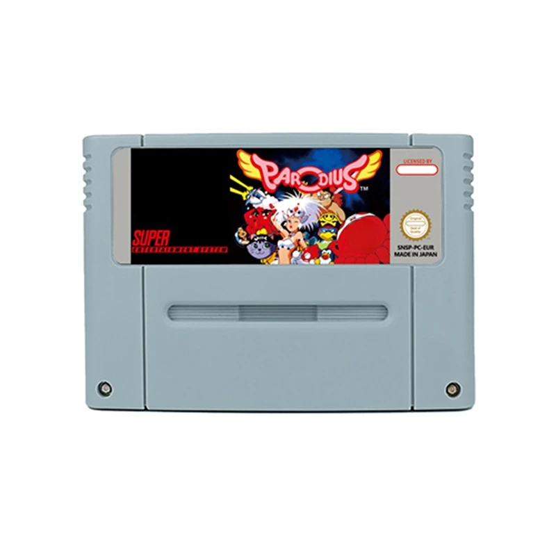 Parodius Action Game for SNES 16 Bit Retro Cart Children Gift