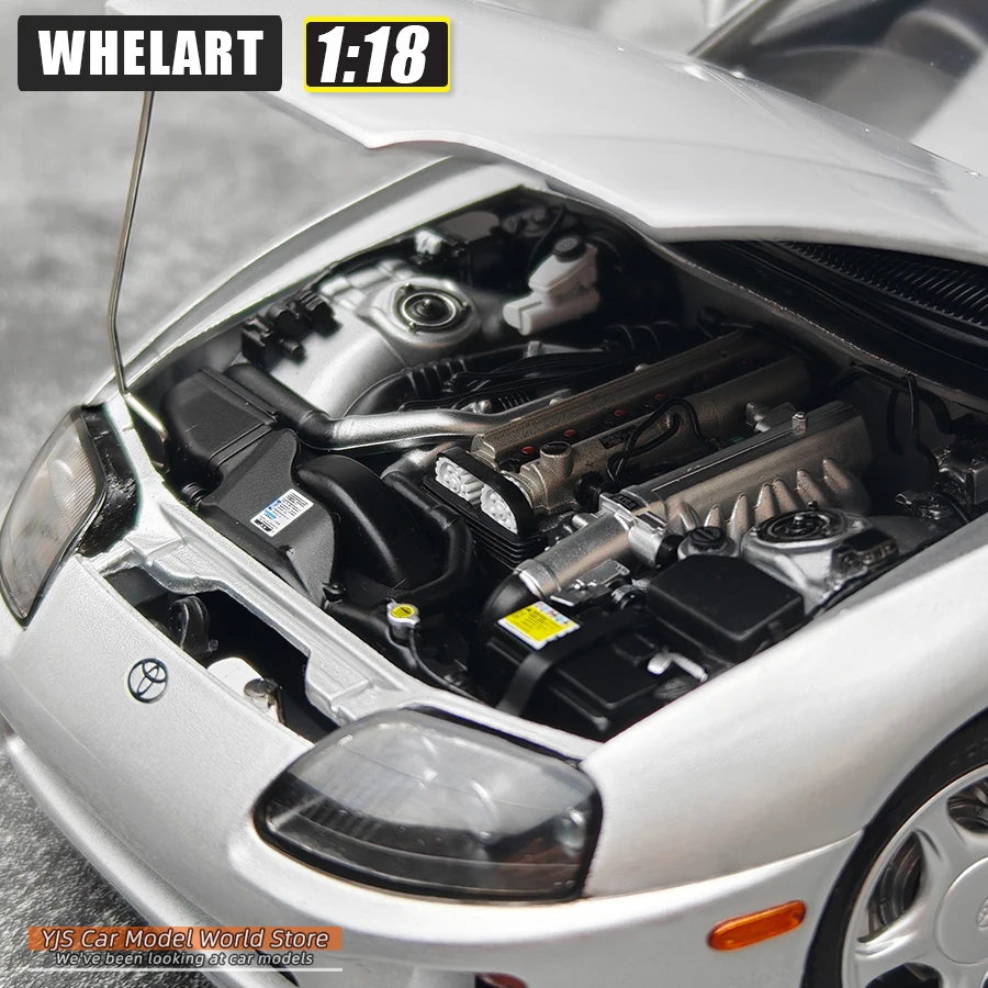 Model samochodu WHELART Diecast 1:18 Toyota Supra A80, model do kolekcji, prezent dla przyjaciela na święta, model statyczny.