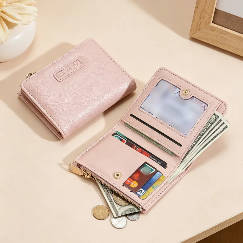 Ins-style Korean Exquisite Women's Wallet, Fashionable & Versatile Portable Card Holder