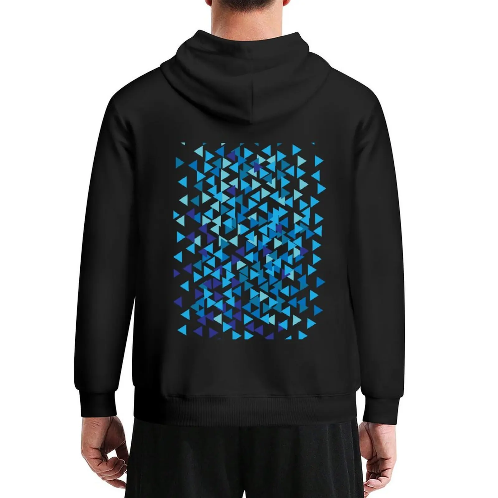 

Abstract blue, geometric art Hoodie mens clothes mens clothing men's coat mens designer clothes hoodies for men
