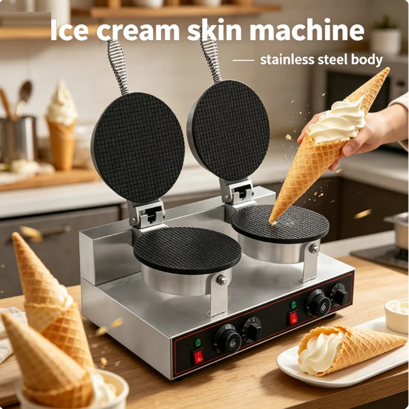 

Delicate ice cream skin making machine bunny mini breakfast waffles maker