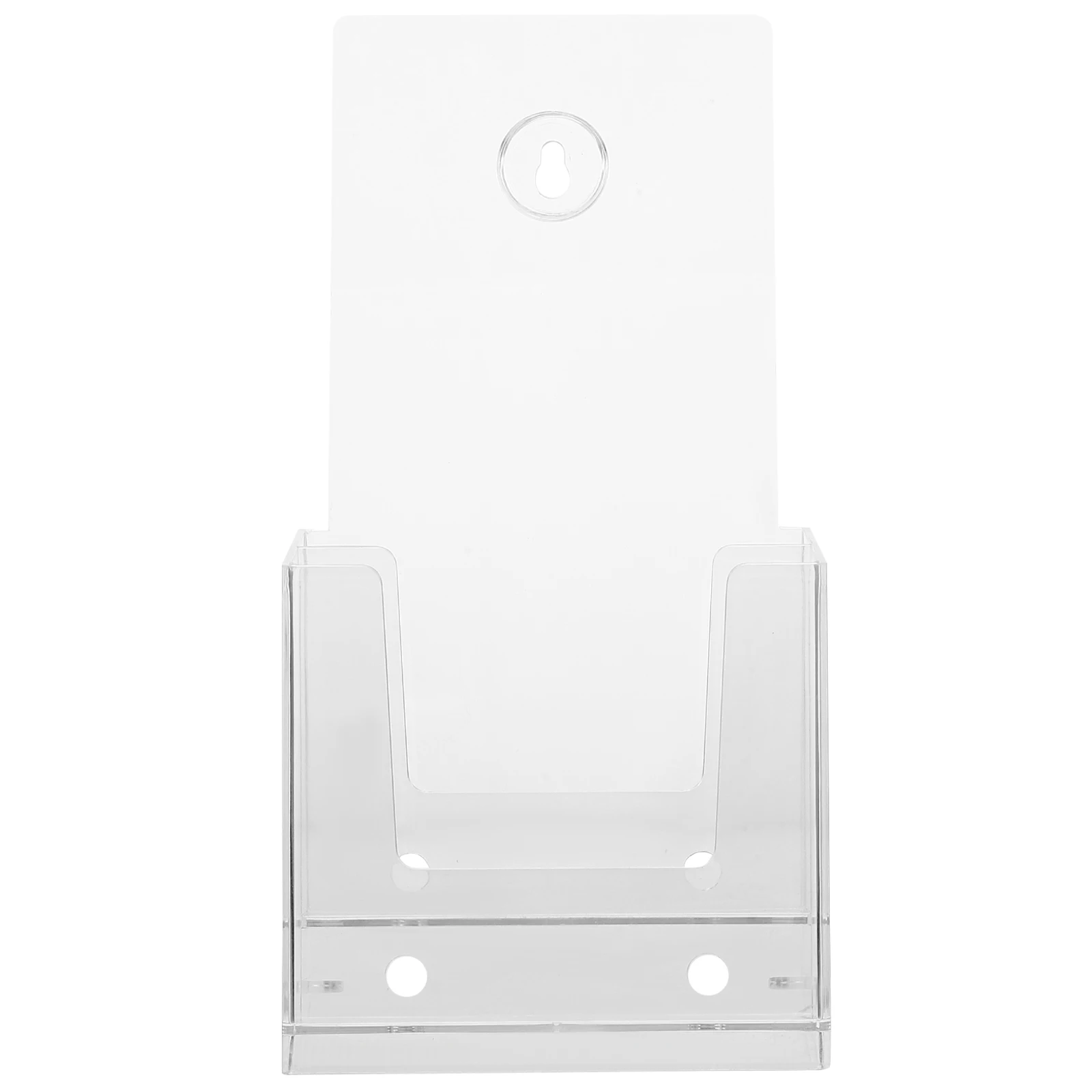 

Clear Brochure Stand A6 2 Layers Desktop Wall Mount Paper Organizer Rack Literature Holder File Folder Storage Solution