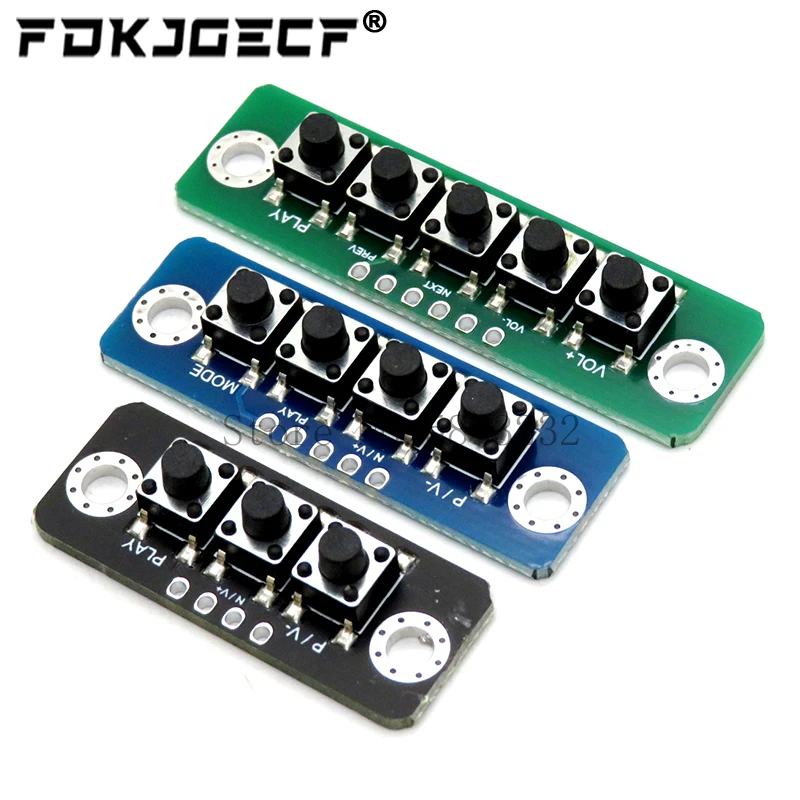 3/4/5 bit Independent Button Module MCU External Button Module Micro Switch Button Board Bluetooth Power Amplifier Button Board