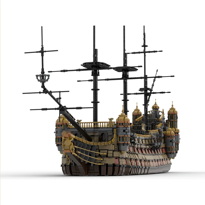 

Military Boat Model Moc Building Bricks The Silent Pirate Ship Model Technology Blocks Gifts Christmas Toys DIY Sets Assembly