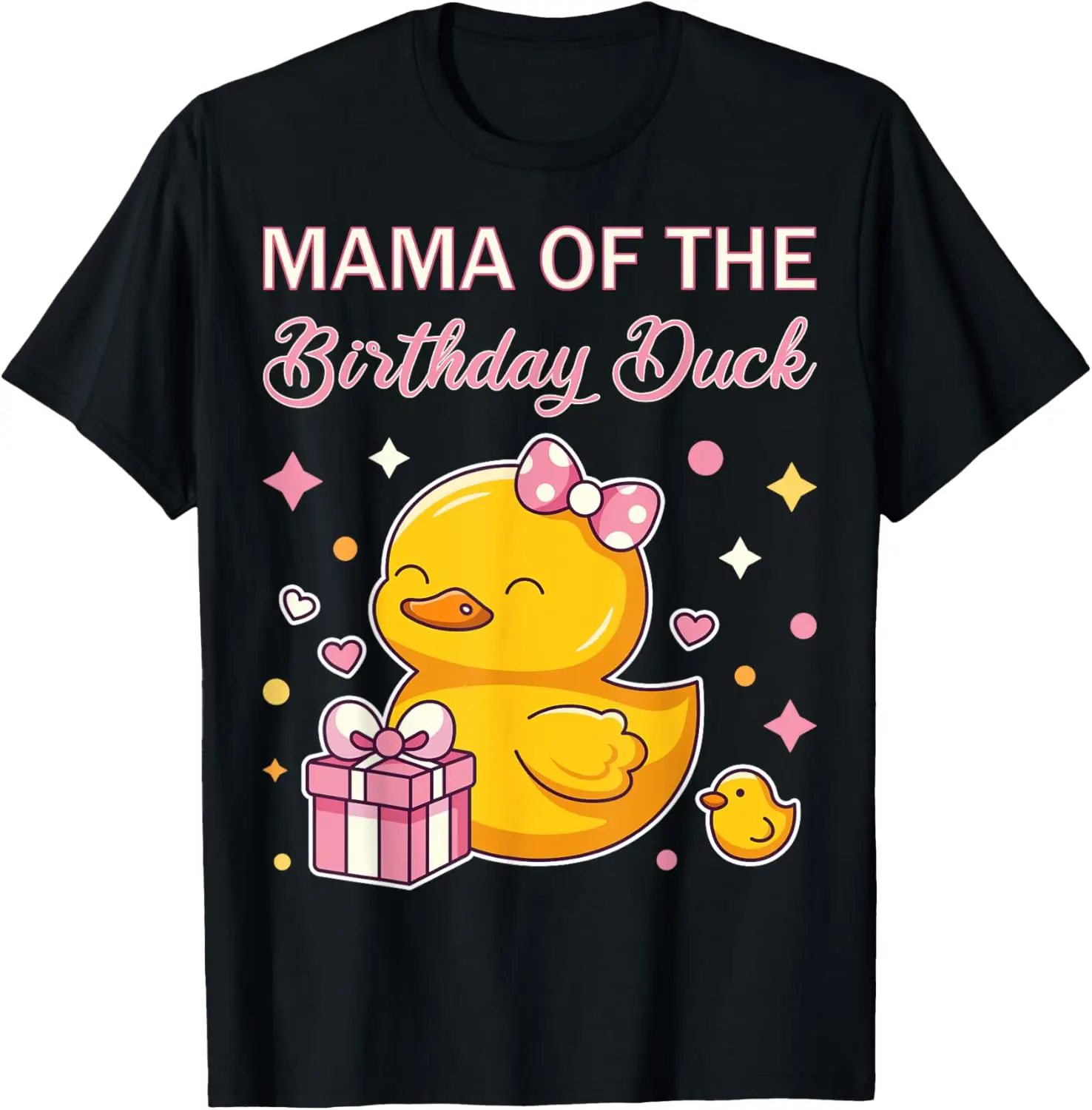 

Mama of the Birthday Duck Christmas Anime Party Outfit T-Shirt