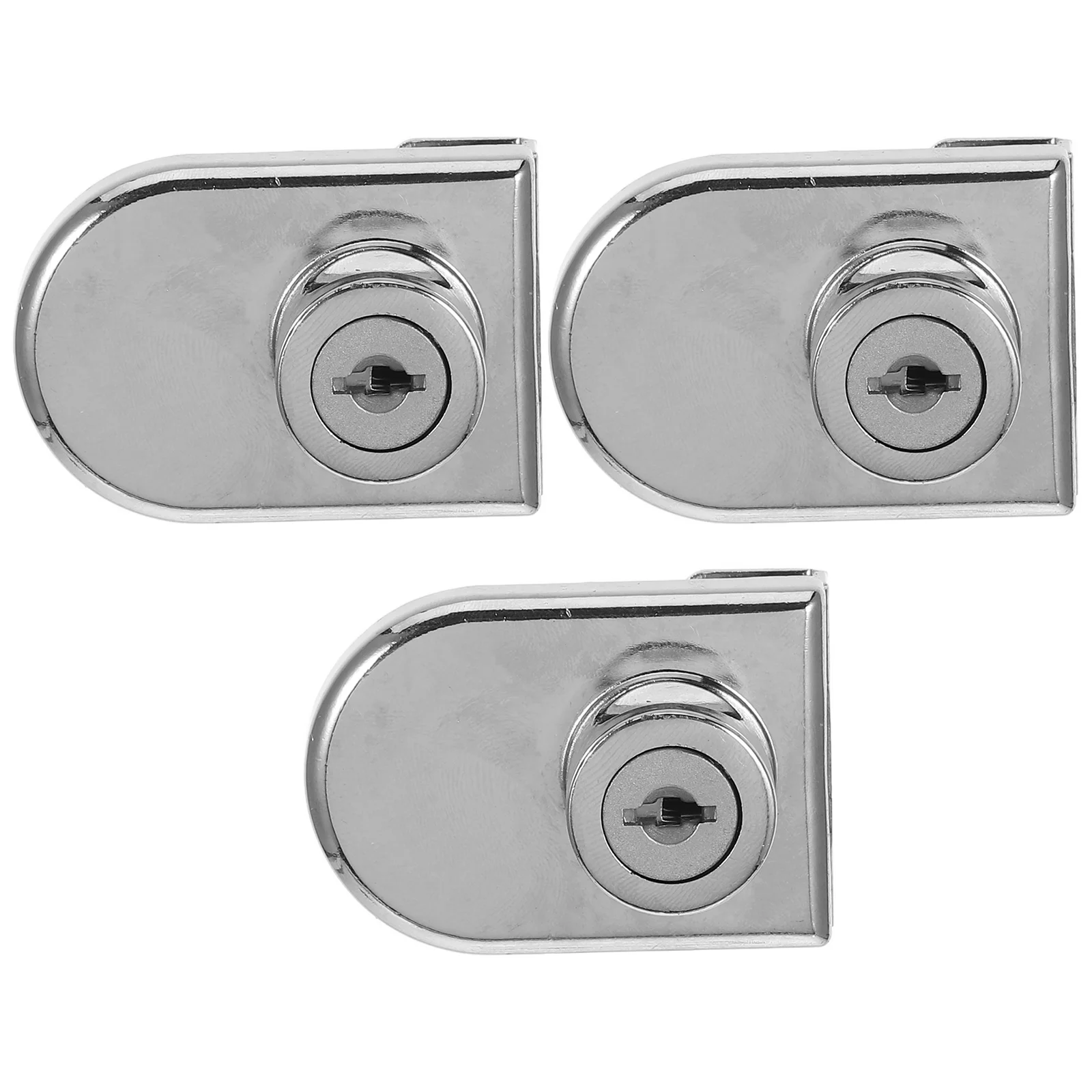 

3 Sets Security Glass Cabinet Door Lock Locks with Keys Doors Replacement Baby Display Case