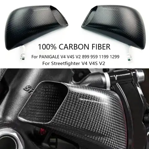 Motorcycle Air Ducts Brake Caliper Radiator Cover For DUCATI PANIGALE V2 899 959 1199 1299 Hyper 950 Multistrada V4 Carbon Fiber