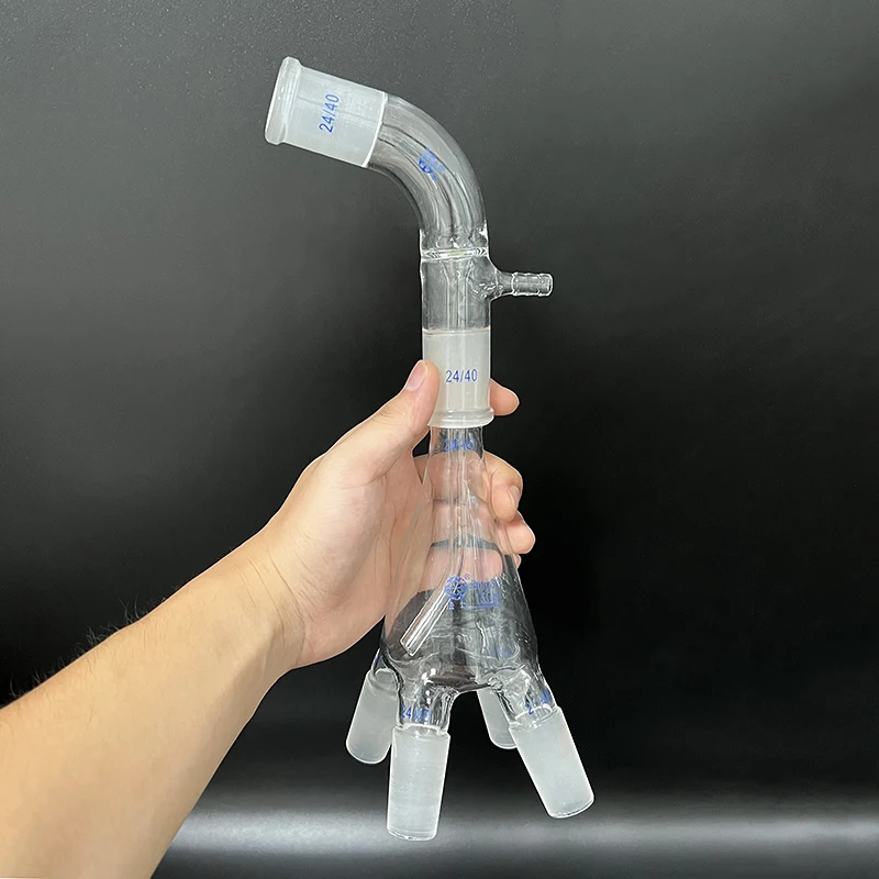 fape receptor de vacuo rotativo vidro de borosilicato tubo de recepcao de destilacao de quatro vias capacidade 150ml junta 24 40 01