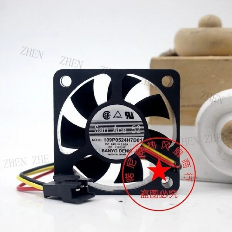 

Y FAN 109P0524H7D01 DC 24V 0.05A 5015 5cm 3 wires
