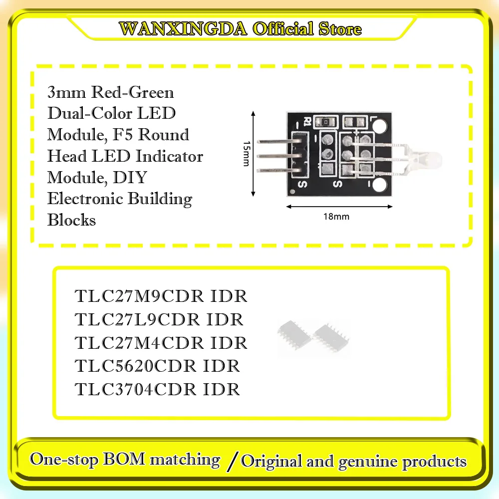 

New TLC27M9CD M4 27L9ID 5620C/CDR/I/IDR 3mm red-green dual-color LED module, F5 round head LED indicator module