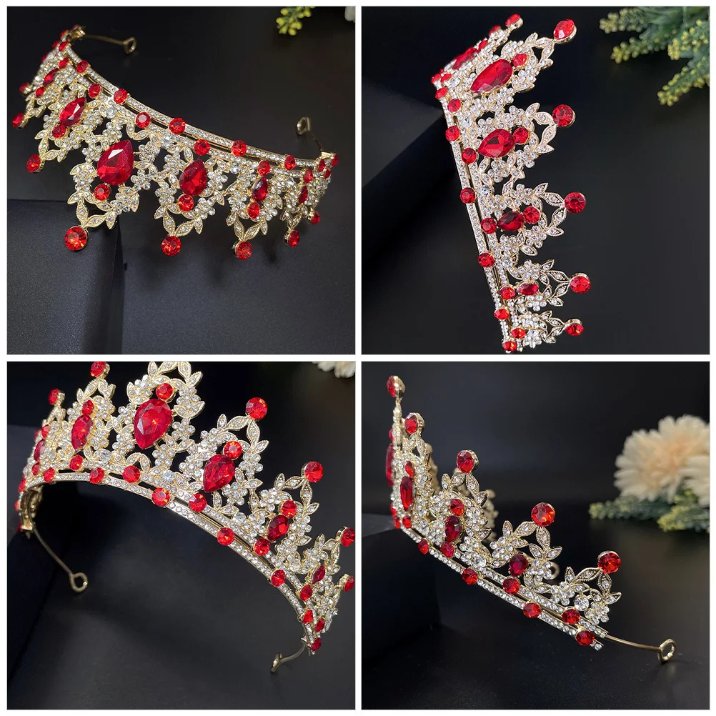 

1Set Bridal Jewelry Set Crown Tiara Necklace Earrings Wedding Accessories for Brides Bride Costume Bridal Necklace