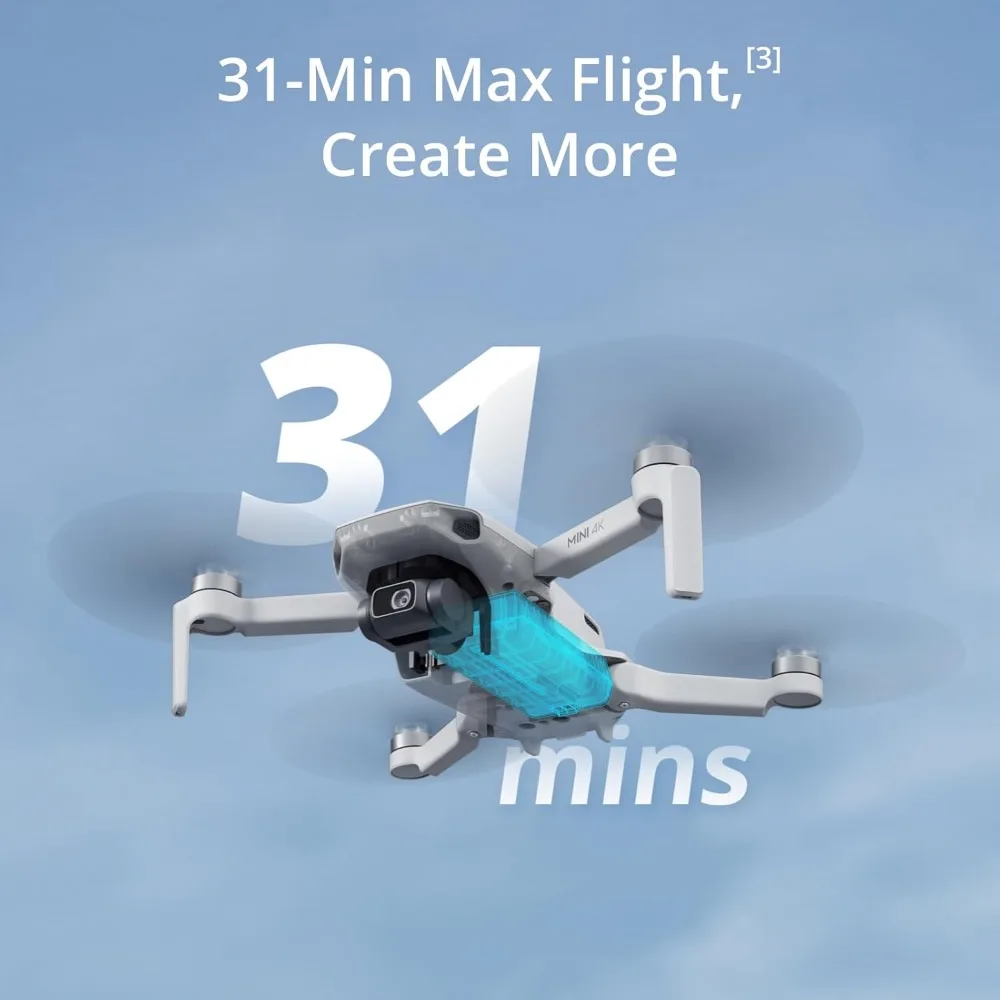 Mini 4K, Drone con fotocamera UHD 4K per adulti, sotto 249g, stabilizzazione cardanica a 3 assi, trasmissione Video da 10km