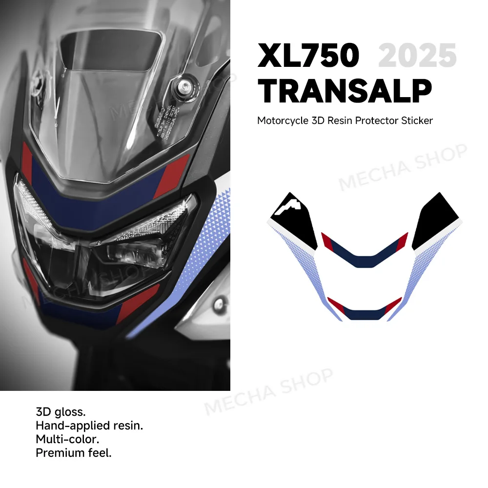 

For XL750 Transalp 2025 3D Resin Sticker Protection Kit Motorcycle Accessories Front Sticker