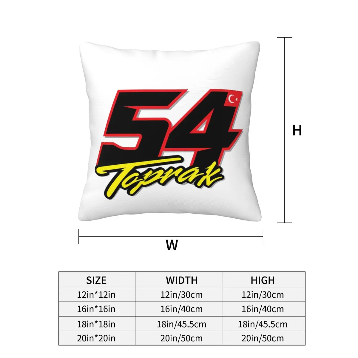 Toprak Razgatlioglu 54 Square Pillowcase Cushion Cover Pillow Case Throw Pillow Cover for Home Bedroom Car