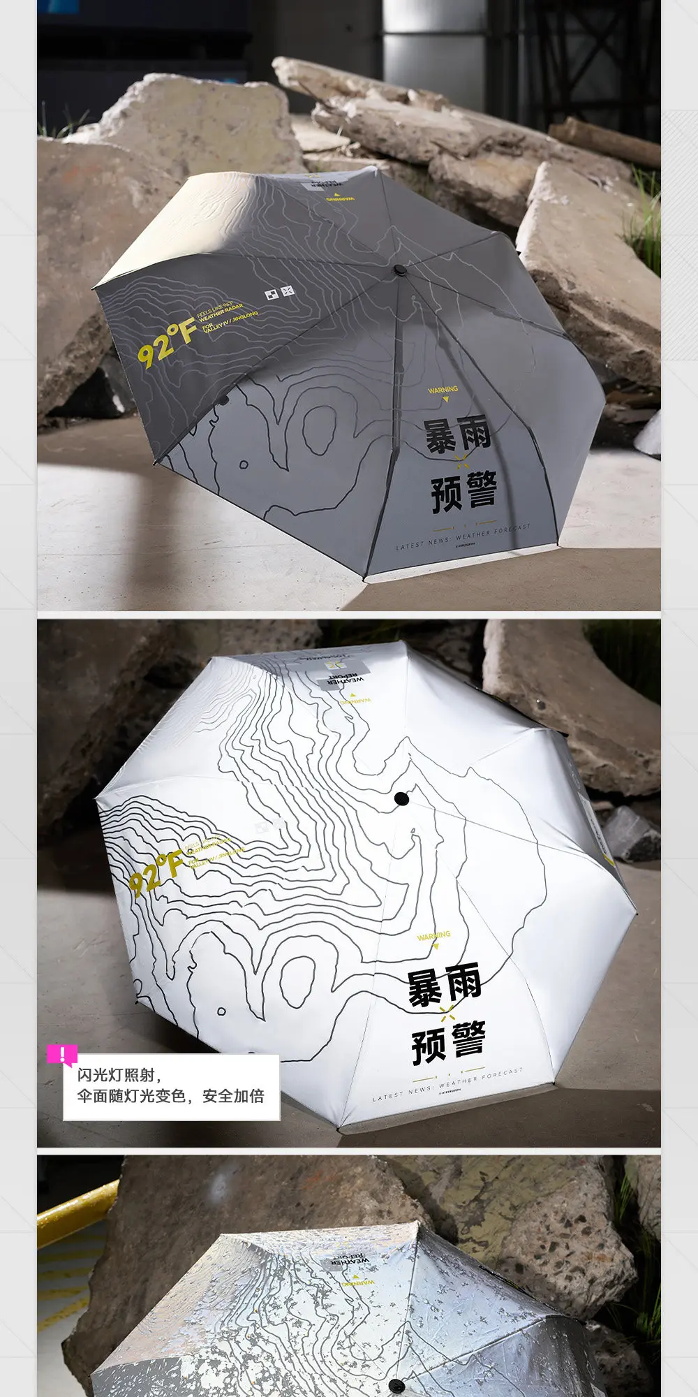 Umbrella Original Arknights: Endfield Reflective Folding umbrella-Rainstorm Warning Ornament  Anime Figure Game Toy Kids Gifts C - view 6