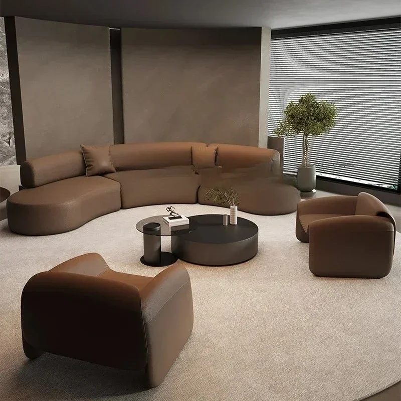 TTSemicircular Curved Sofa Special-shaped Beauty Salon Hotel Business Rest Area Reception And Negotiation