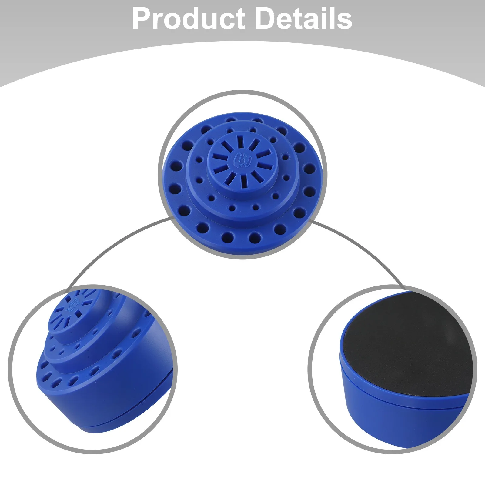 Home Workshop Organization Blue Multi-hole Storage Box Workplace Organizer Ample Storage Capacity For Screwdrivers