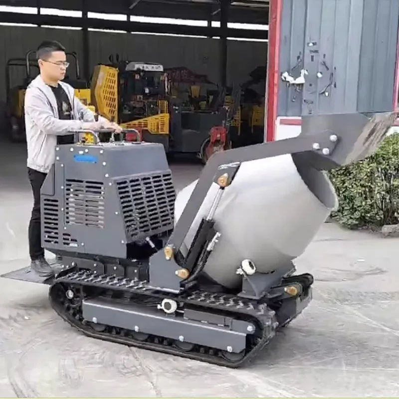 Best quality small concrete mixer, truck mixer 300L small crawler self-loading loader