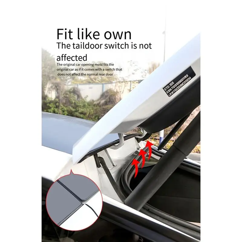 NEW-Roof Sunroof Sealing Strip Black Automotive Supplies For Tesla Model 3 Waterproof And Noise Reduction Tesla Modification view 4