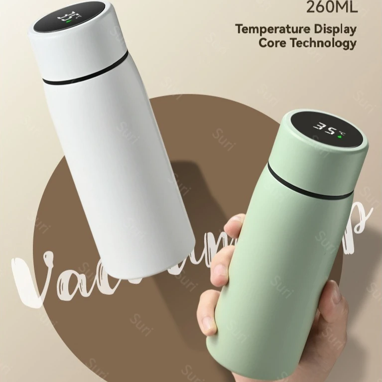 

Smart Temperature Display Mini Stainless Steel Thermos Cup 260ml SUS316 Insulated Leakproof Portable for Hot Cold Drinks