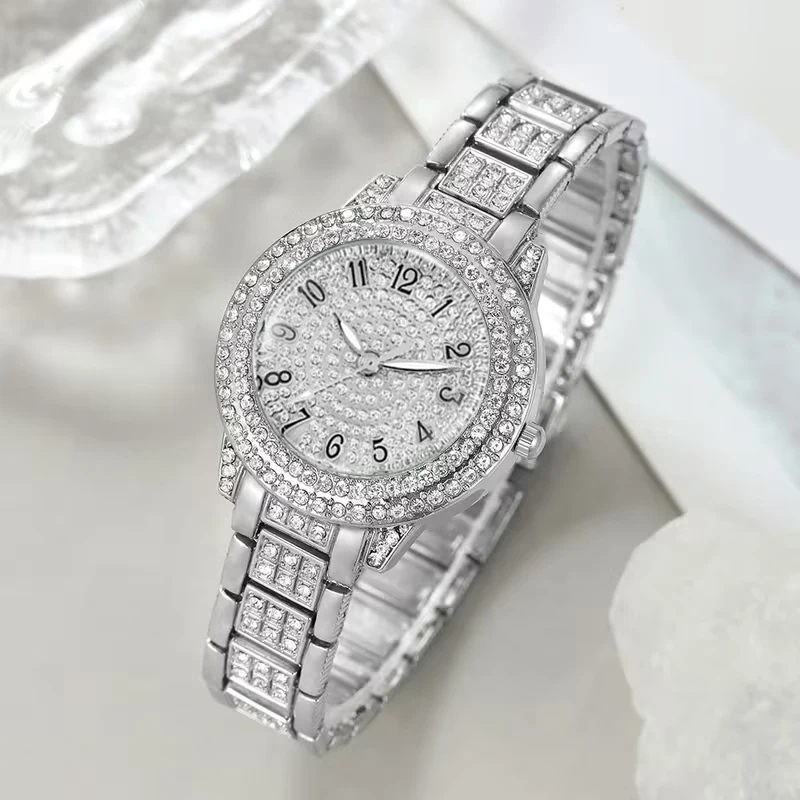 1 piece new fashion hit luxury high-end women's watch with steel band