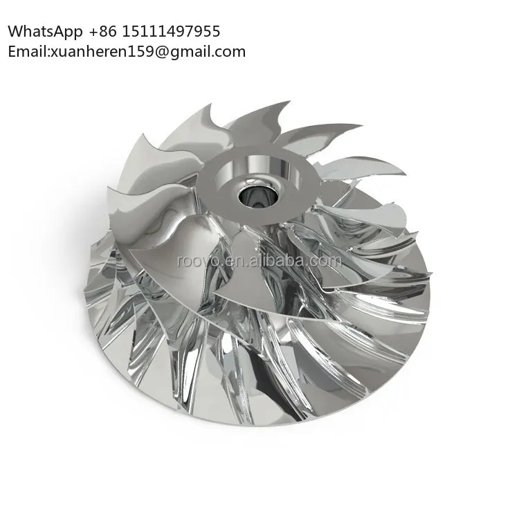 

Customized Precision 5-axis 6061 7075 2618 Turning Aluminum Cnc Machining Parts Turbo Compressor Aluminum Impeller Parts